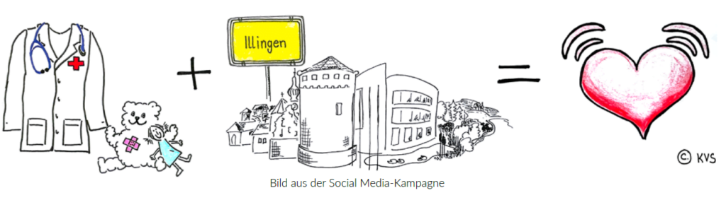 Illingen fördert kinderärztliche Nachfolge in der Gemeinde - Bild aus der Social Media-Kampagne 2021