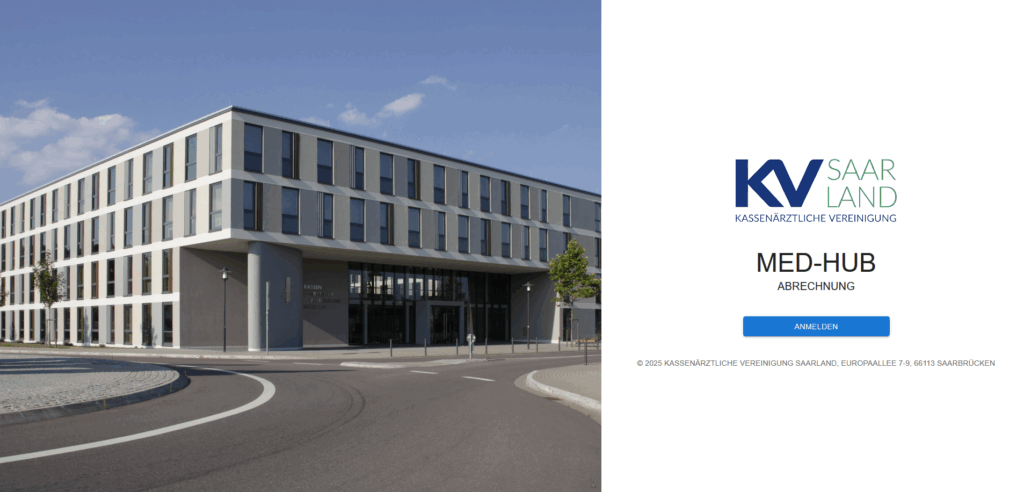 Startseite des KV Saarland MedHub