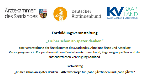 Bild zur Fortbildungsveranstaltung "Früher an später denken"